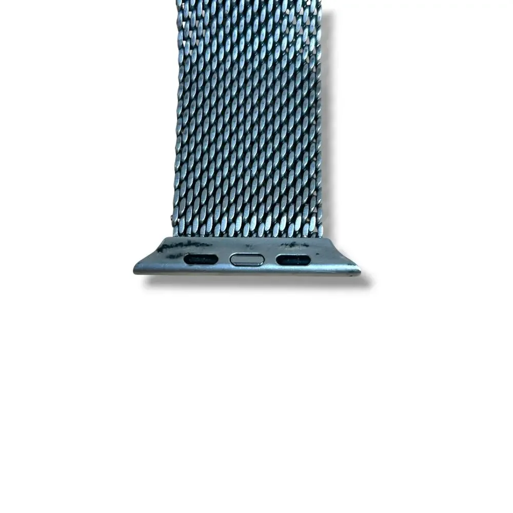 Silver Tone Metal Mesh Milanese Loop Watch Band For Apple Watch 49mm 45mm 46mm